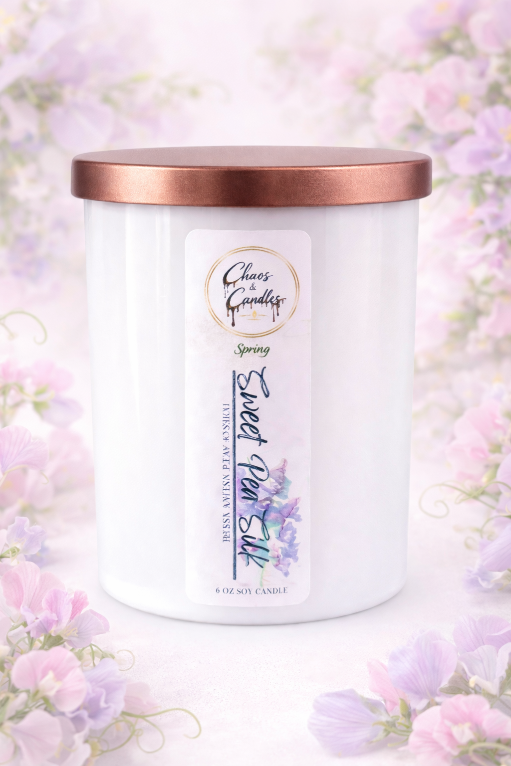 Sweet Pea Silk 8oz Candle